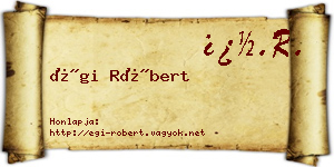Égi Róbert névjegykártya