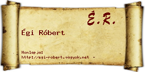 Égi Róbert névjegykártya